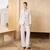 IWY/米白色极简风西装外套女春季新款职业装气质微喇裤两件套CP2728 商品缩略图3
