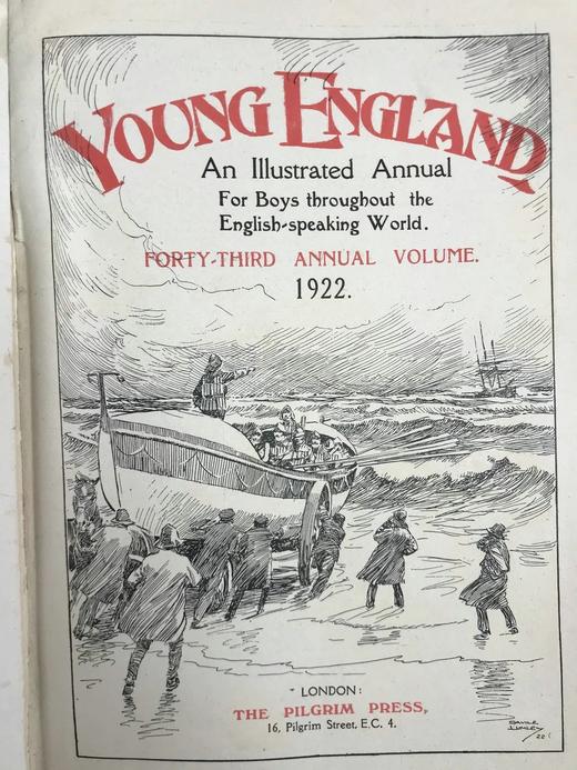 1922年 年轻的英格兰杂志 数百幅版画插图 漆布精装16开 商品图3