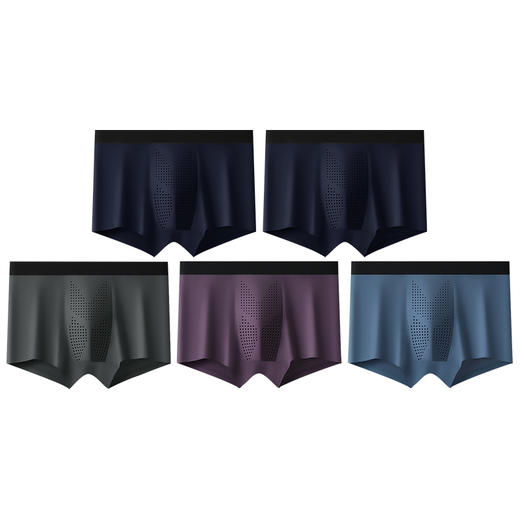 爱帝男士内裤5条装棉氨撞色平角裤 商品图5