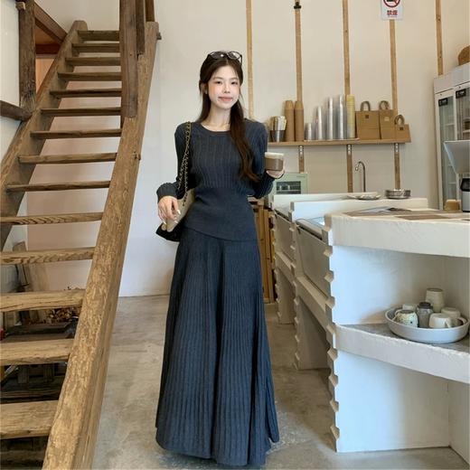 法式针织长裙套装，上衣+长裙全套配好，面料软弹、版型超懂身材 商品图7