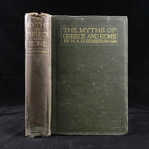 含藏书票！1920年 希腊与罗马神话 数十幅插图 漆布精装大32开 商品图0