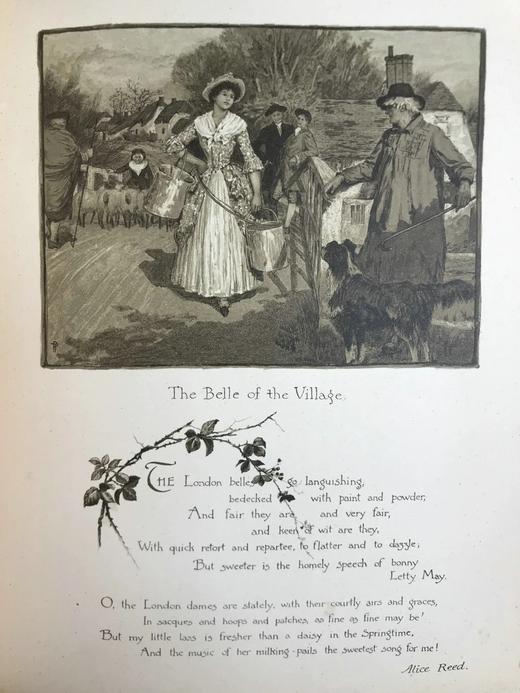 约19世纪后期 自然的触动及其他诗歌 17幅插图 漆布精装16开 商品图9