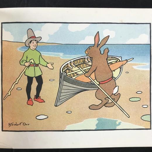 约1910年代 斯图尔特·奥尔彩色绘本《两个快活的水手》 配大量插图 精装18开 商品图12