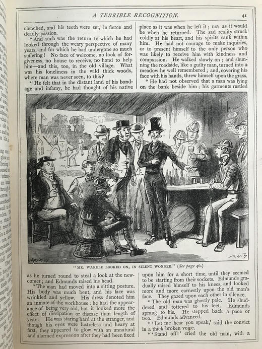 约19世纪后期 狄更斯《匹克威客俱乐部》 菲兹57幅插图 漆布精装18开 商品图11