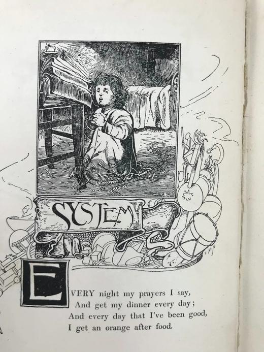 1913年 史蒂文森《童诗花园》 查尔斯·罗宾森百余幅插图 漆布精装36开 商品图14