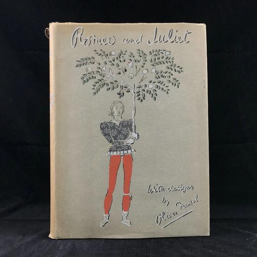 插图家签名本！1936年 莎士比亚《罗密欧与朱丽叶》 奥利弗·梅塞尔彩色手工贴图 精装大16开 商品图0