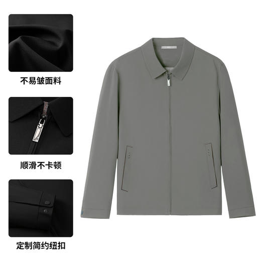 【易打理】圣得西外套男款春装夹克2026新款商务绅士行政简约上衣 商品图5