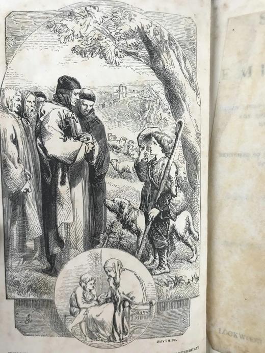 约19世纪后期 英国名人的学生时代 16幅插图 全真皮精装64开 商品图2