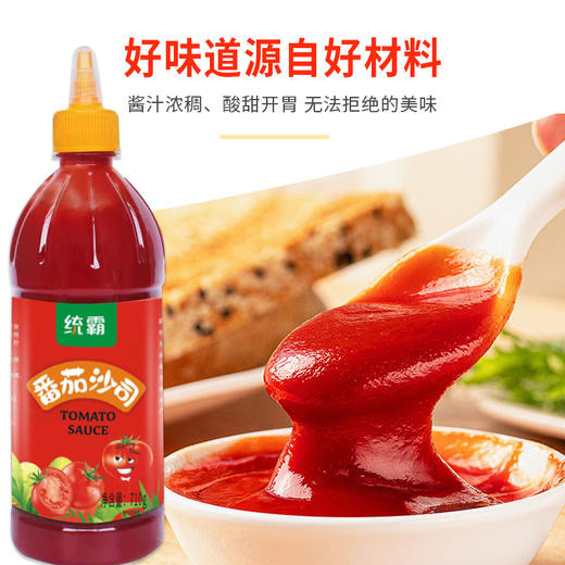 【酸甜可口❗️番茄沙司】精选优质红番茄，质地细腻酸甜可口，挤压瓶装食用方便，710g拌沙拉蘸薯条汉堡轻食吐司挤压瓶QQ 商品图4