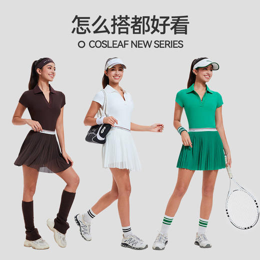 科里芙运动上衣女网球polo衫晨跑步透气健身短袖夏季羽毛球训练服 商品图4