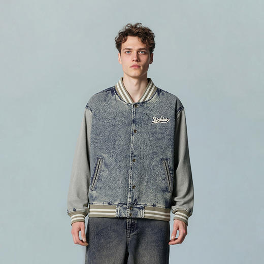 Dickies字母印花牛仔棒球服男女同款美式复古学院风宽松夹克外套DK0A87RV 商品图6