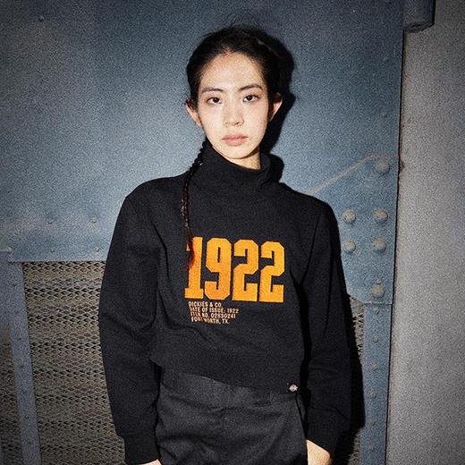 Dickies女式短款印花立领卫衣 休闲百搭简约 女卫衣 DK0A87L9 Y 商品图3