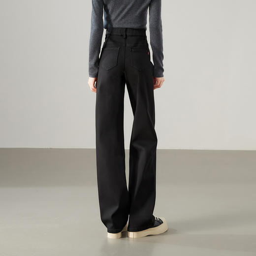 【初春-加长款-高个子-窄版长直筒】逸阳不易褪色高弹底磨毛直筒牛仔长裤7002L 商品图7