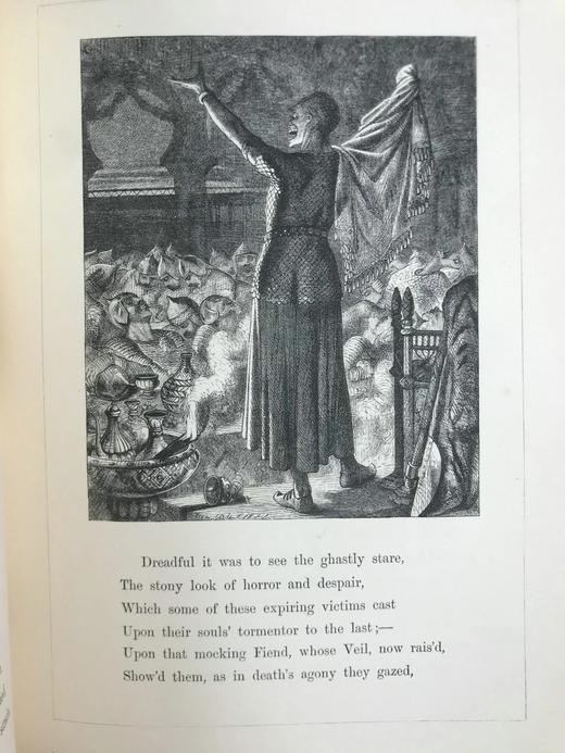 1868年 托马斯·摩尔《拉拉·露哈》 约翰·坦尼尔69幅插图 漆布精装18开 商品图13