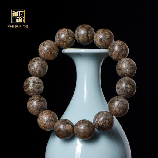 天然柬埔寨沉香手串 14.8mm*15颗 16.5克 SP8540 商品图0