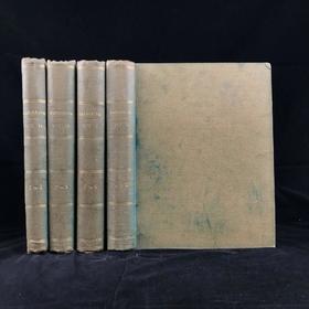 约19世纪后期 图解园艺词典（全4卷） 数百幅精美版画插图 漆布精装16开