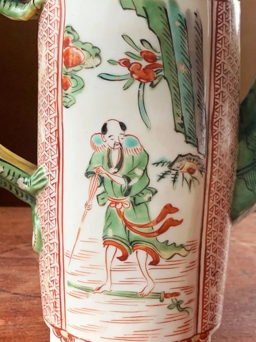 五彩绘人物纹龙把六方流酒壶，顺丰包邮 商品图12