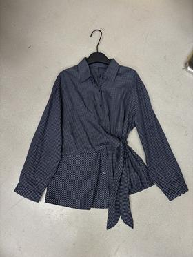 【门店同款】ENJOY秋季“光阴序语”格子绑带衬衫 165043973