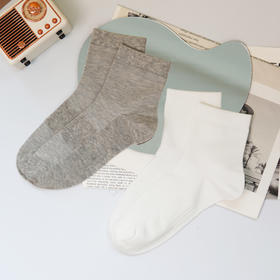 【2双装】【6双6折】男士春夏新款中筒袜网眼直角男袜海净丝壳聚糖纤维抗菌男袜【2611601】