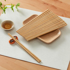 NITORI宜得利家居 厨房餐厅筷子无漆木筷10双组 家和万事兴