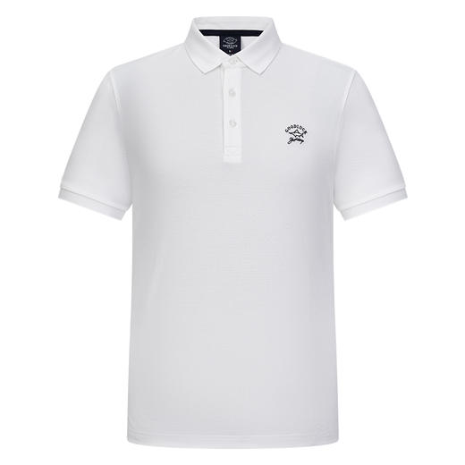 德鲨男装短袖POLO衫2025夏季新款纯色翻领休闲打底上衣T恤 商品图2