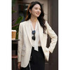 「珍珠扣醋酸通勤西装」温柔高级 微宽松H型轮廓 利落不挑身 优雅减龄 米思阳2026春季时尚气质职业修身显瘦立体剪裁精致西服外套2486 商品缩略图1