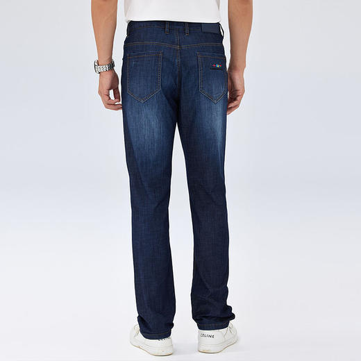 德鲨春夏新款牛仔裤男青年时尚休闲直筒裤子男装薄款长裤 商品图3