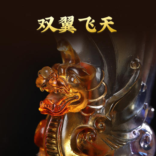 【祈愿吉品】霸王飞天貔貅古法文昌笔筒办公室书房桌摆件 商品图1