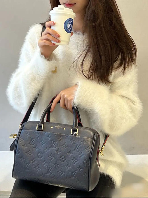 LV SP25 全牛皮 压纹 深蓝色 斜挎包 商品图2