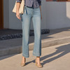 半身缘女裤 春季亲肤透气舒适百搭显高微喇牛仔裤261202M30120194 商品缩略图2