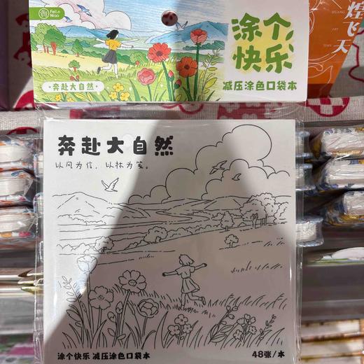 飞乐鸟*CBC48-KD-DZR涂个快乐 减压涂色口袋本 奔赴大自然 商品图0