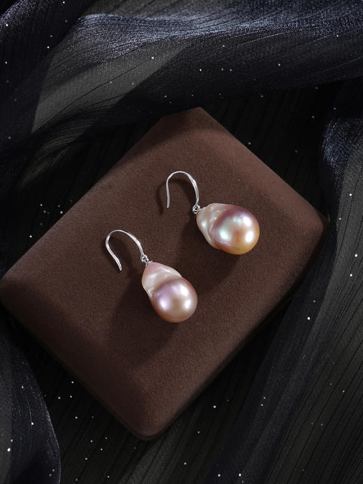 子佩集【华年潮韵‌】银S925珍珠惜王妃耳环【ZZEH003】巴洛克2602 商品图2