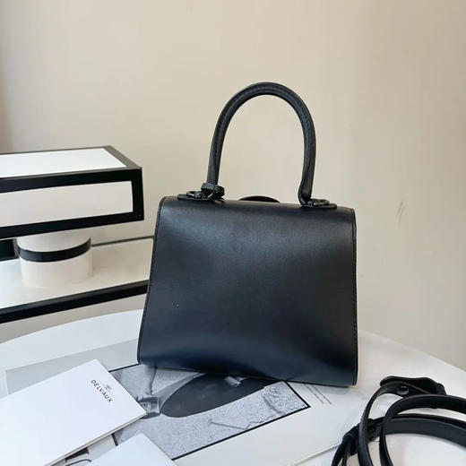 德尔沃 brilliant mini 黑色 红扣 box牛皮 手提包 商品图1