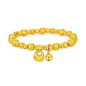 周六福碎碎冰纳福足银999手串★