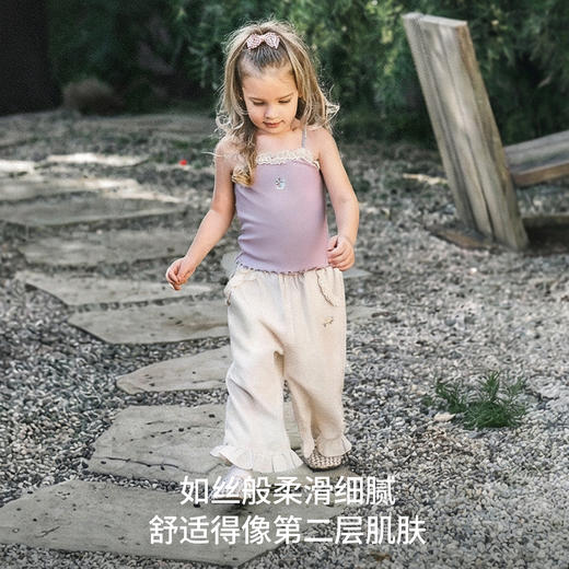 【宝宝服饰】嫚熙童装儿童裤子春夏季轻薄凉感透气阔腿裤2026新款女宝宽松长裤 商品图3