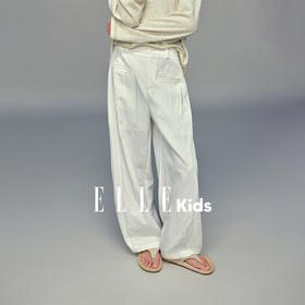 💕春3童装白字皱感弯刀休闲裤