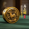 【祈愿吉品】马年生肖马上胡手把件摆件黄铜打麻将指尖陀螺挂件 商品缩略图0