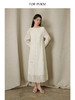 ForPoem 26/SS 原创设计通勤系列压褶刺绣花直筒连衣裙长裙 商品缩略图2