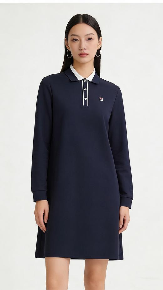 点此购买 斐乐春季女士针织POLO领连衣裙 HGN 340792 商品图1