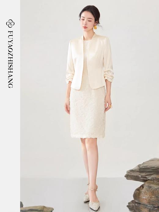 IWY/扶摇系列 轻奢奶油白西装两件套女西服职业装正装高级感通勤WC215+WQ213 商品图0