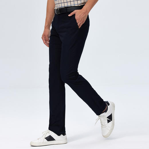 德鲨男士弹力休闲裤2026夏新款直筒薄款裤子男装商务长裤 商品图1