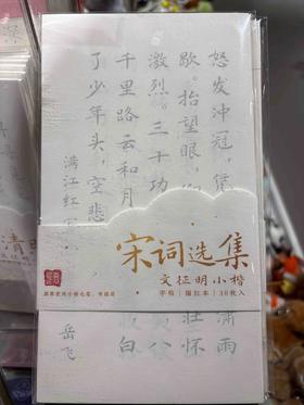 飞乐鸟*小楷书法字帖30张 宋词125*4*225mm 30张/袋