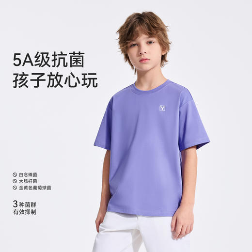 【英氏】【5A抑菌+索罗娜】【110-180】男童夏季短袖T恤 商品图4