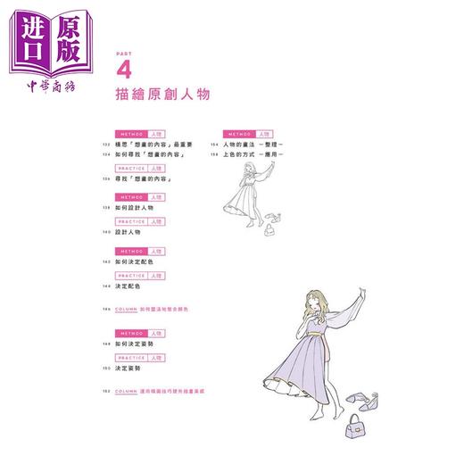 【中商原版】我的第一本插画风人物绘画课程：掌握角色造型 动态姿势与时尚穿搭 港台艺术原版 mashu 北星出版 商品图4