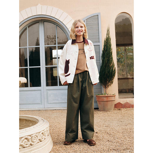 💕春3童装宽松不规则抽皱休闲长裤 商品图3