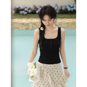 鹿向南【0226/20:00新品前1小时7折】黑色背心吊带