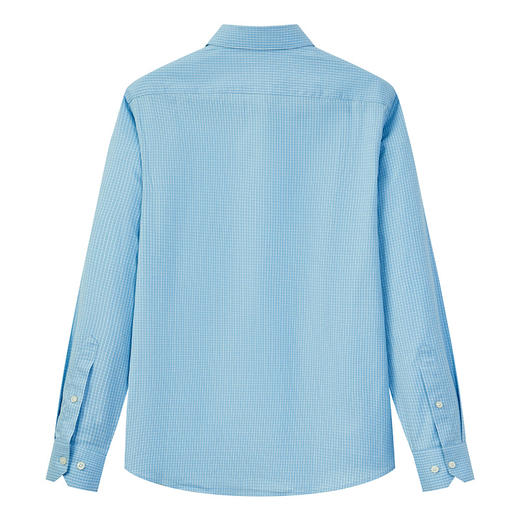 【纯棉】德鲨2025春新款长袖衬衫男青年时尚格子休闲衬衣 商品图1