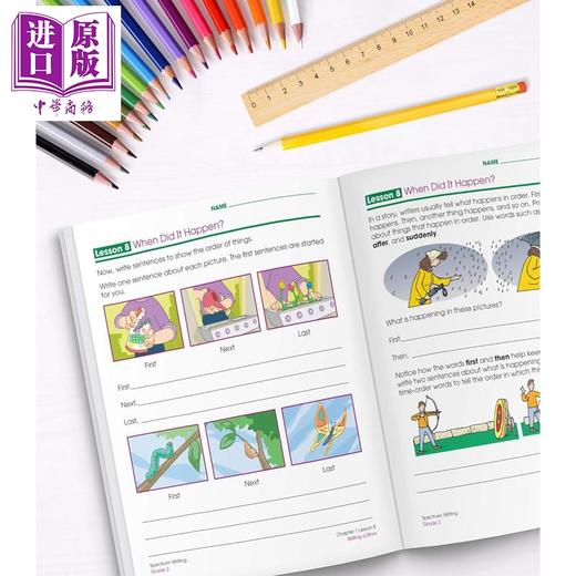 【中商原版】美国新课标教辅 光谱练习册 Spectrum Workbook 二年级Grade 2 英语数学启蒙5册套装 美国Carson Dellosa  商品图3