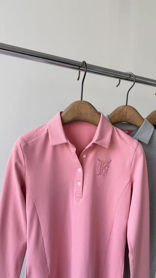 26春款，FA N纯原单女款打底衫，纯原单货，韩国🇰🇷客供面料，有弹力，舒服透气有质感！胸前立体刺绣🪡，拼接设计，立体裁剪，显瘦！经典POLO领，百搭！ 商品图2