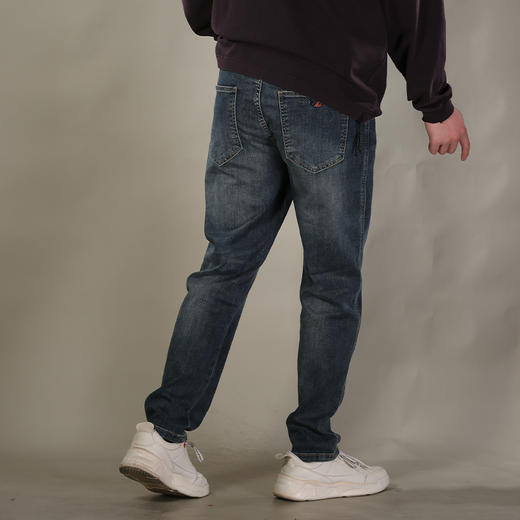 DRONKOO 2026 织带腰带表袋双7皮标织唛中厚牛仔长裤 商品图3